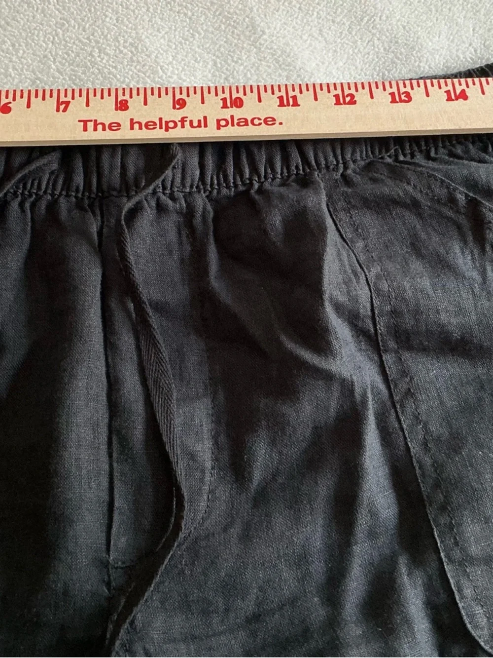 Nicole Miller linen Black ankle balloon Cargo beach Pants - Picture 7 of 12
